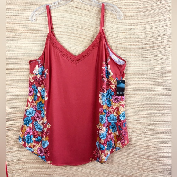 NWT Torrid Ava Stretch Challis With Lace Trim Cami Size 2 or 2X (18-20) - Picture 4 of 10